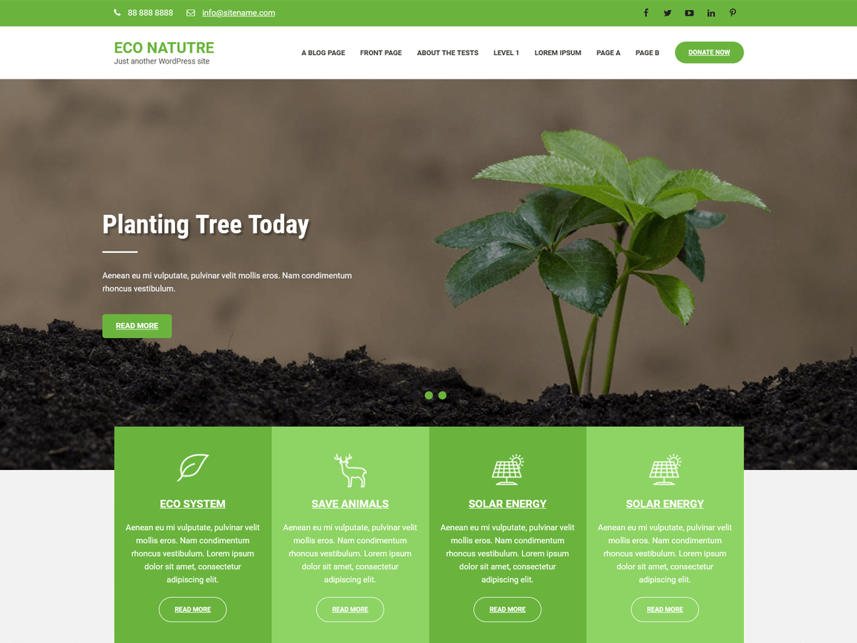 econature-lite theme websites examples