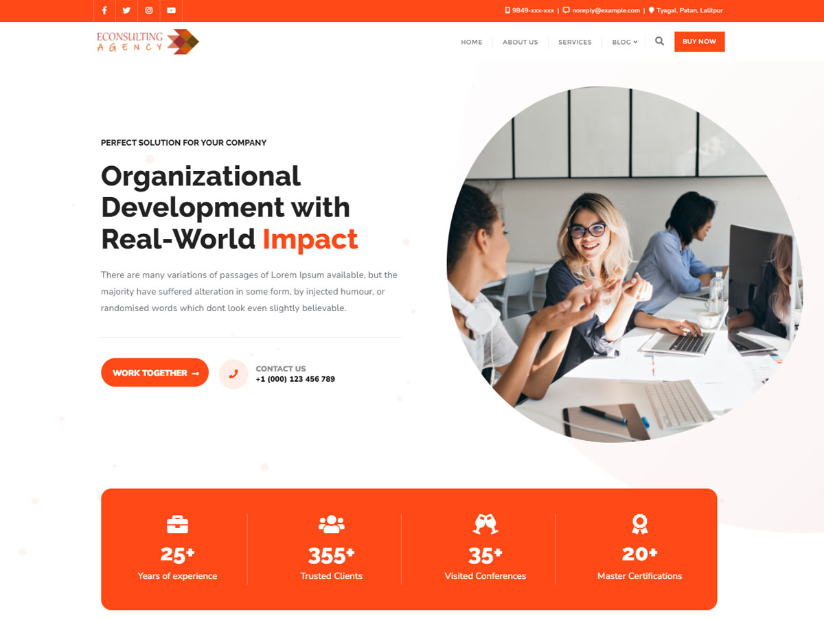 econsulting-agency theme websites examples