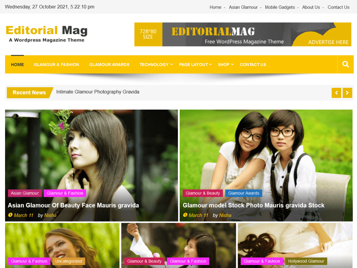 Editorialmag website example screenshot