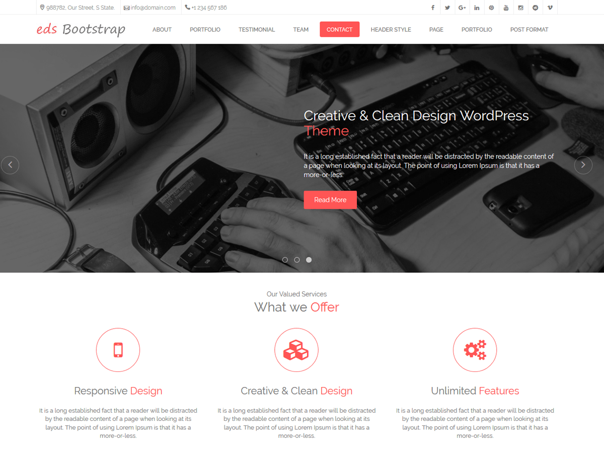 edsbootstrap WordPress theme, websites list used edsbootstrap theme edsbootstrap theme websites examples