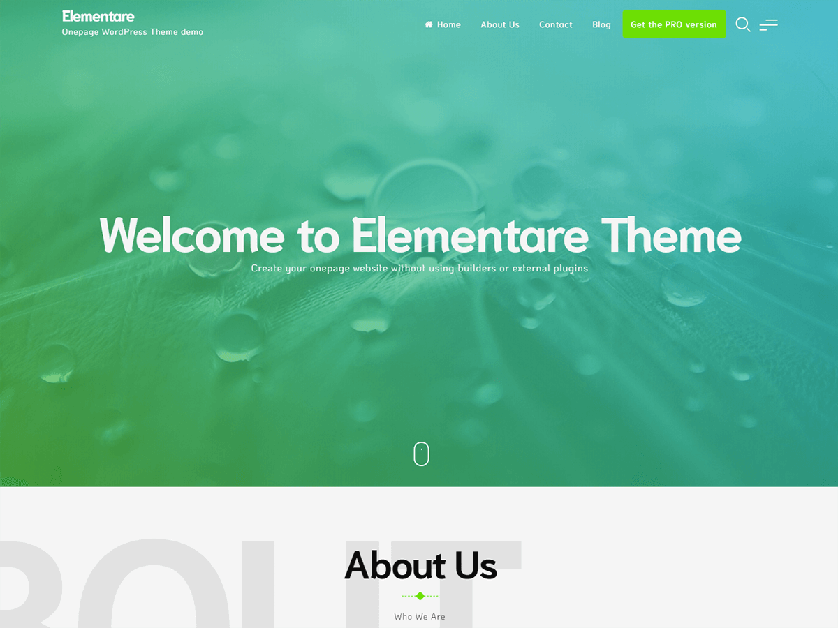 elementare theme websites examples