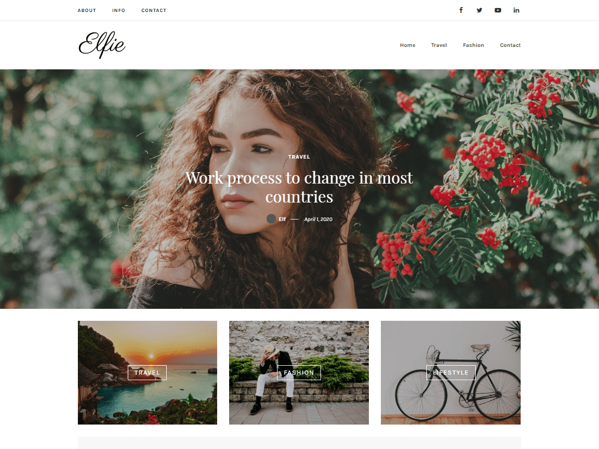 elfie theme websites examples