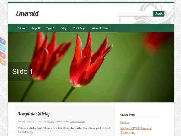 Emerald theme websites examples