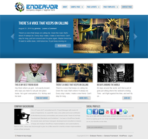 endeavor WordPress theme, websites list used endeavor theme endeavor theme websites examples