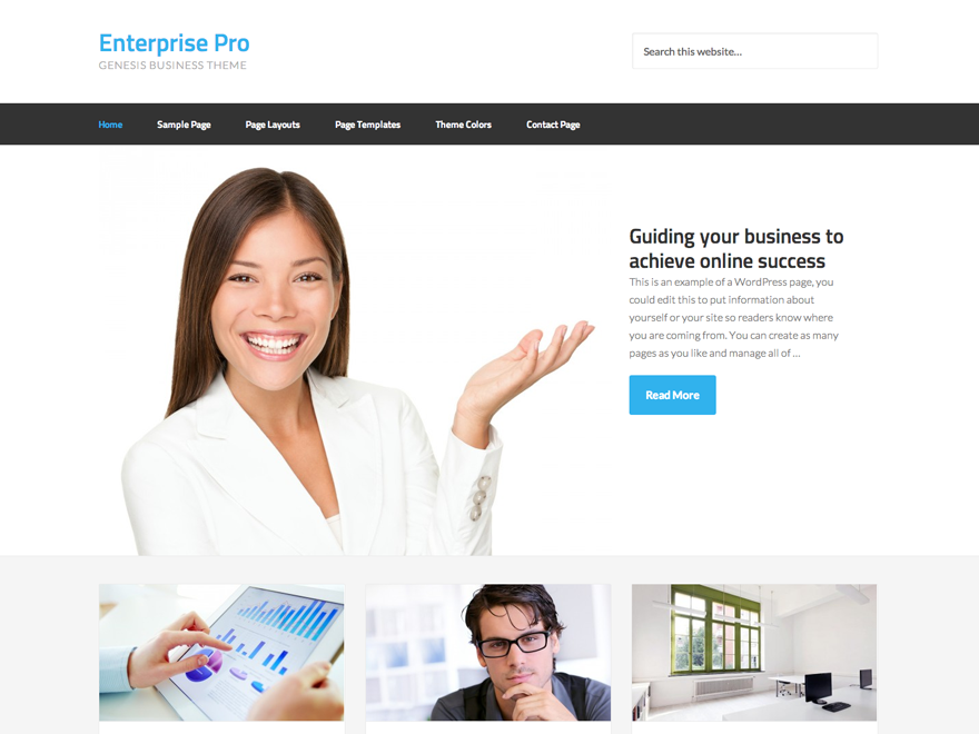 Enterprise Pro website example screenshot