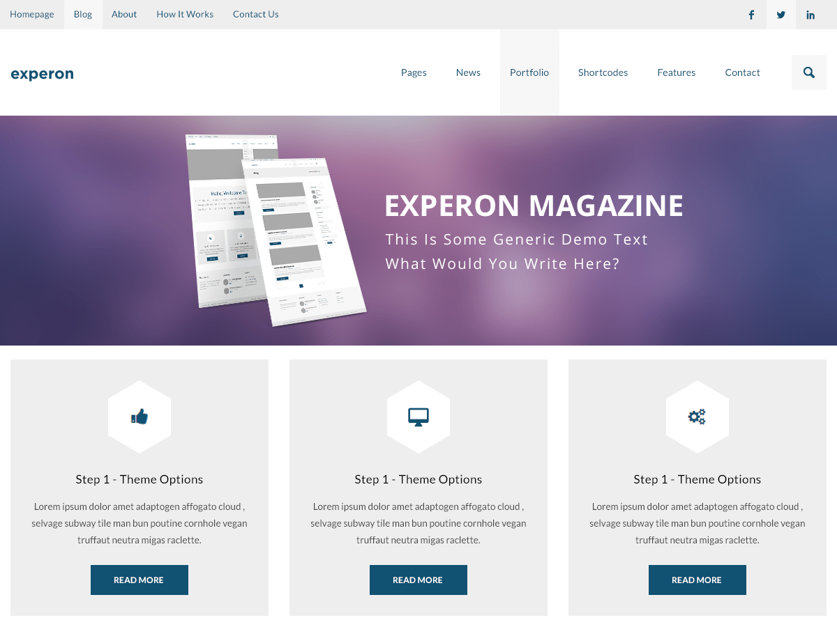 experon-magazine theme websites examples