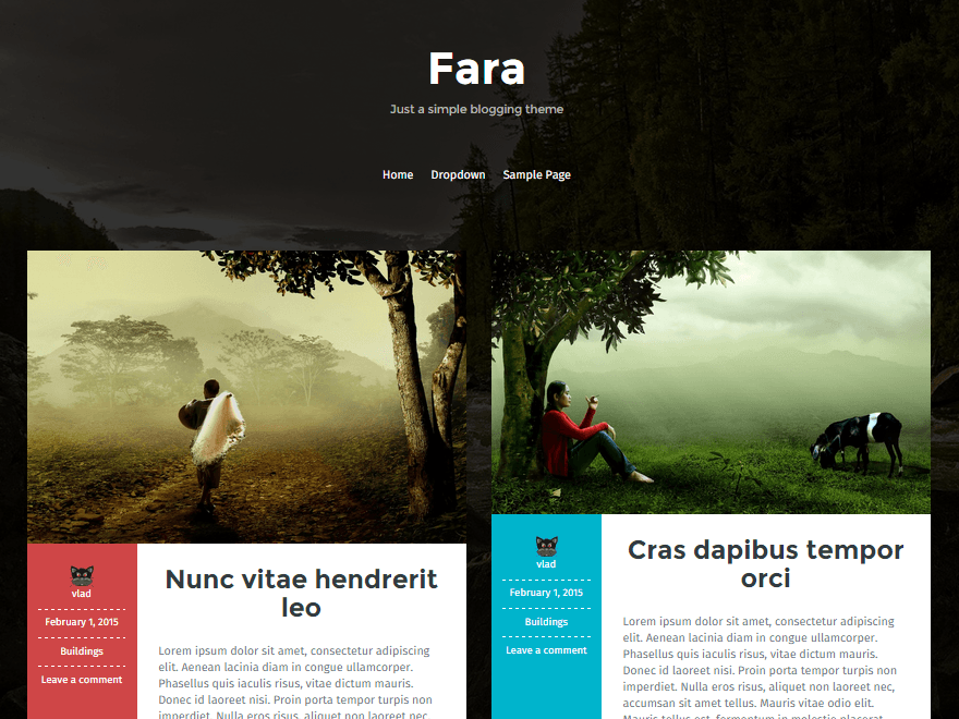 Fara theme websites examples