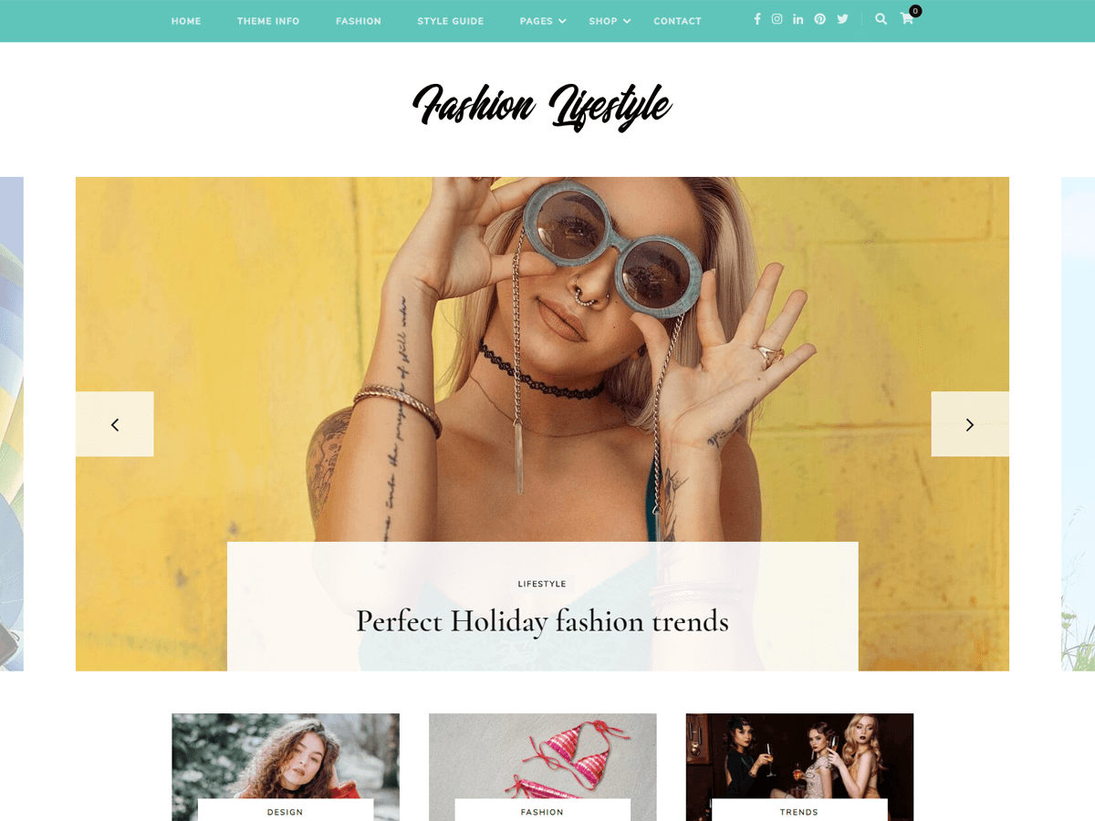 fashion-lifestyle theme websites examples