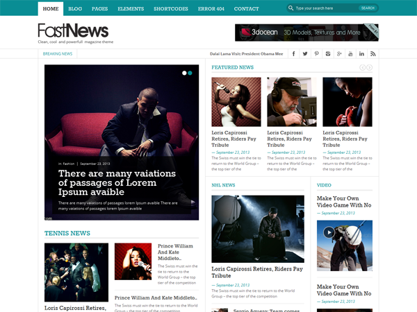 Fastnews theme websites examples
