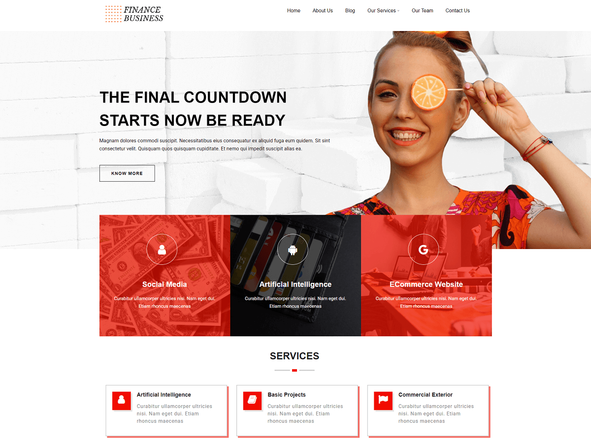 Finance Business theme websites examples