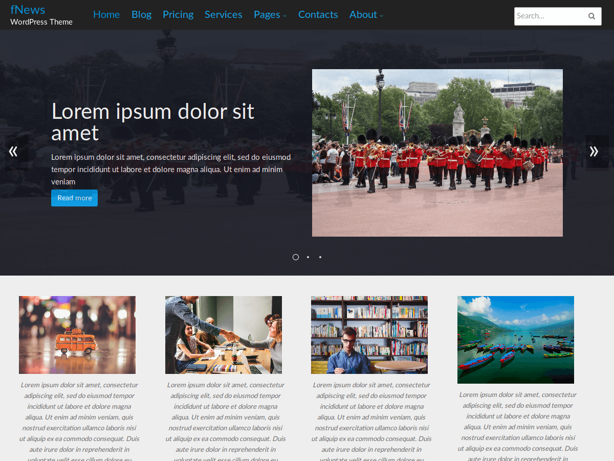 fNews theme websites examples