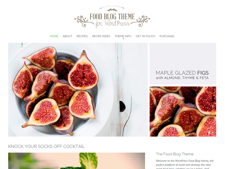 food-blog WordPress theme, websites list used food-blog theme food-blog theme websites examples