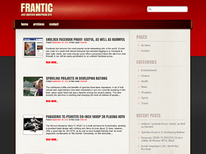 Frantic website example screenshot