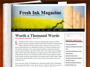 Fresh Ink Magazine website example screenshot