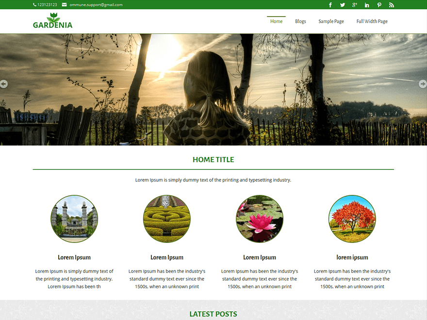 Gardenia theme websites examples