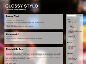 Glossy Stylo website example screenshot