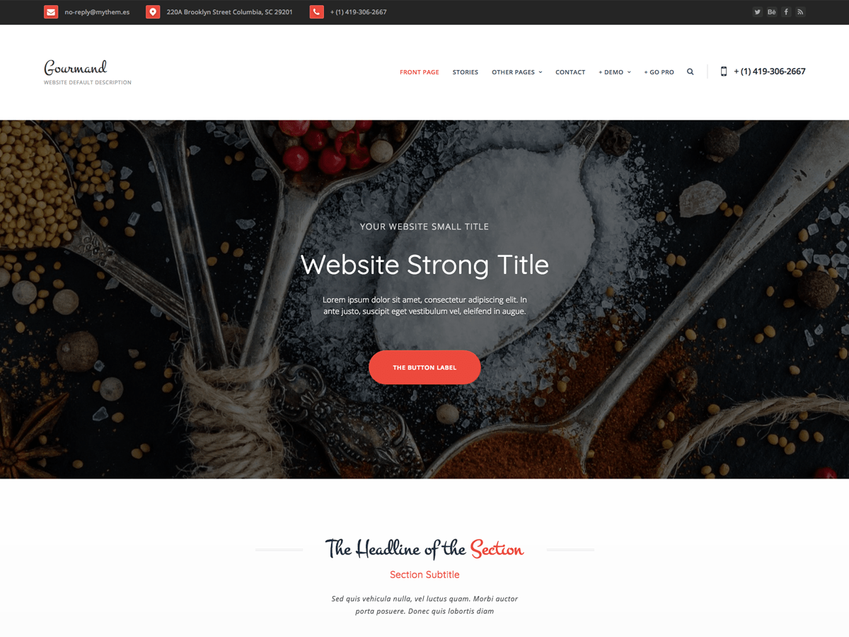 gourmand WordPress theme, websites list used gourmand theme gourmand theme websites examples