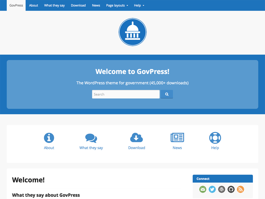 GovPress website example screenshot