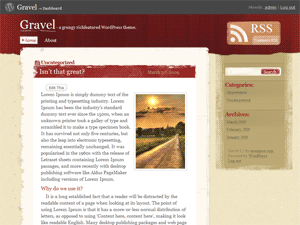 Gravel theme websites examples