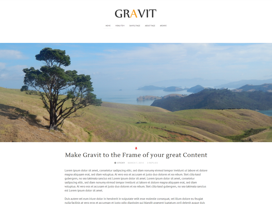 Gravit website example screenshot