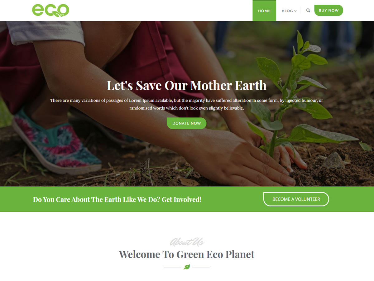 green-eco-planet theme websites examples