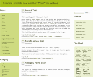 Green Trilobita theme websites examples