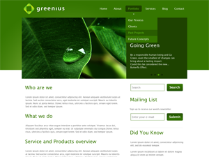 greenius theme websites examples