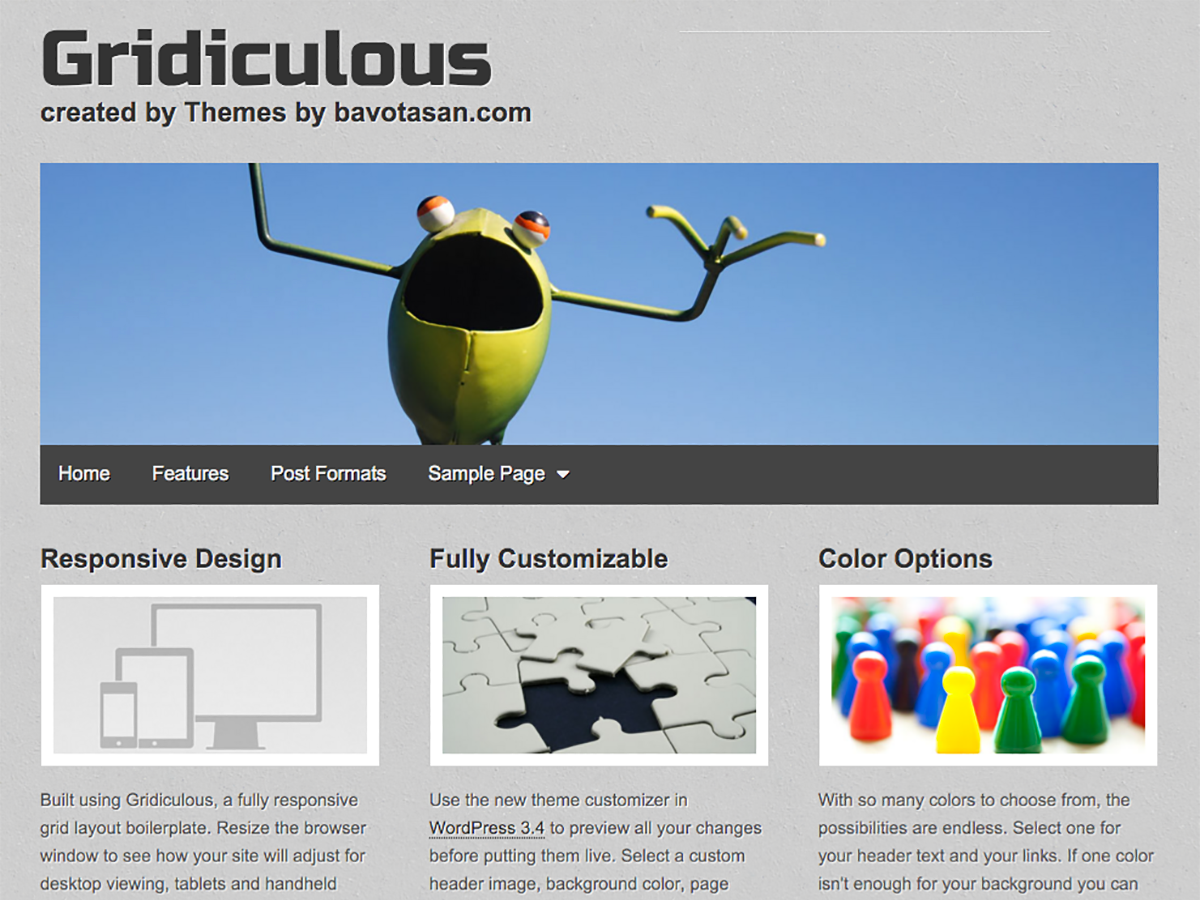 Gridiculous website example screenshot