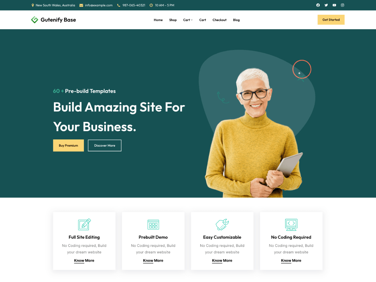 gutenify-base theme websites examples