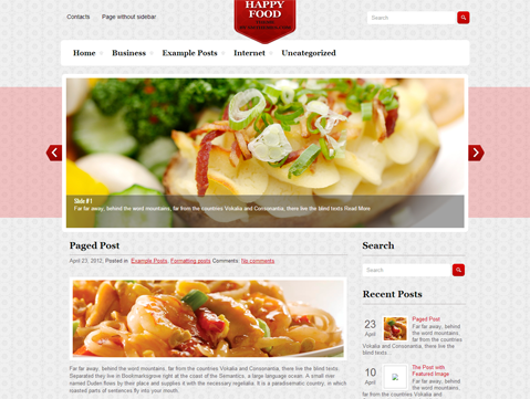 happyfood theme websites examples