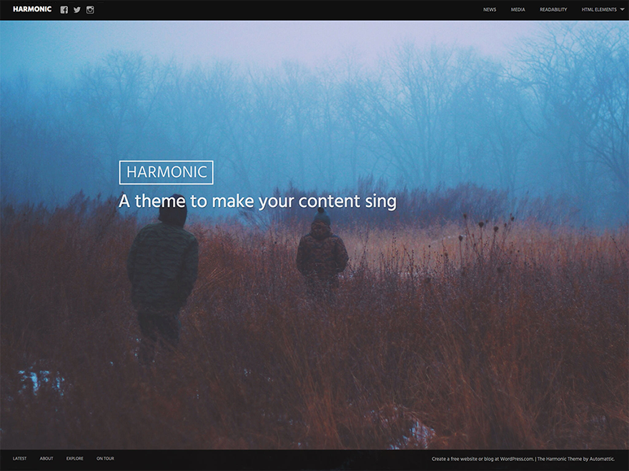 harmonic-wpcom WordPress theme, websites list used harmonic-wpcom theme harmonic-wpcom theme websites examples