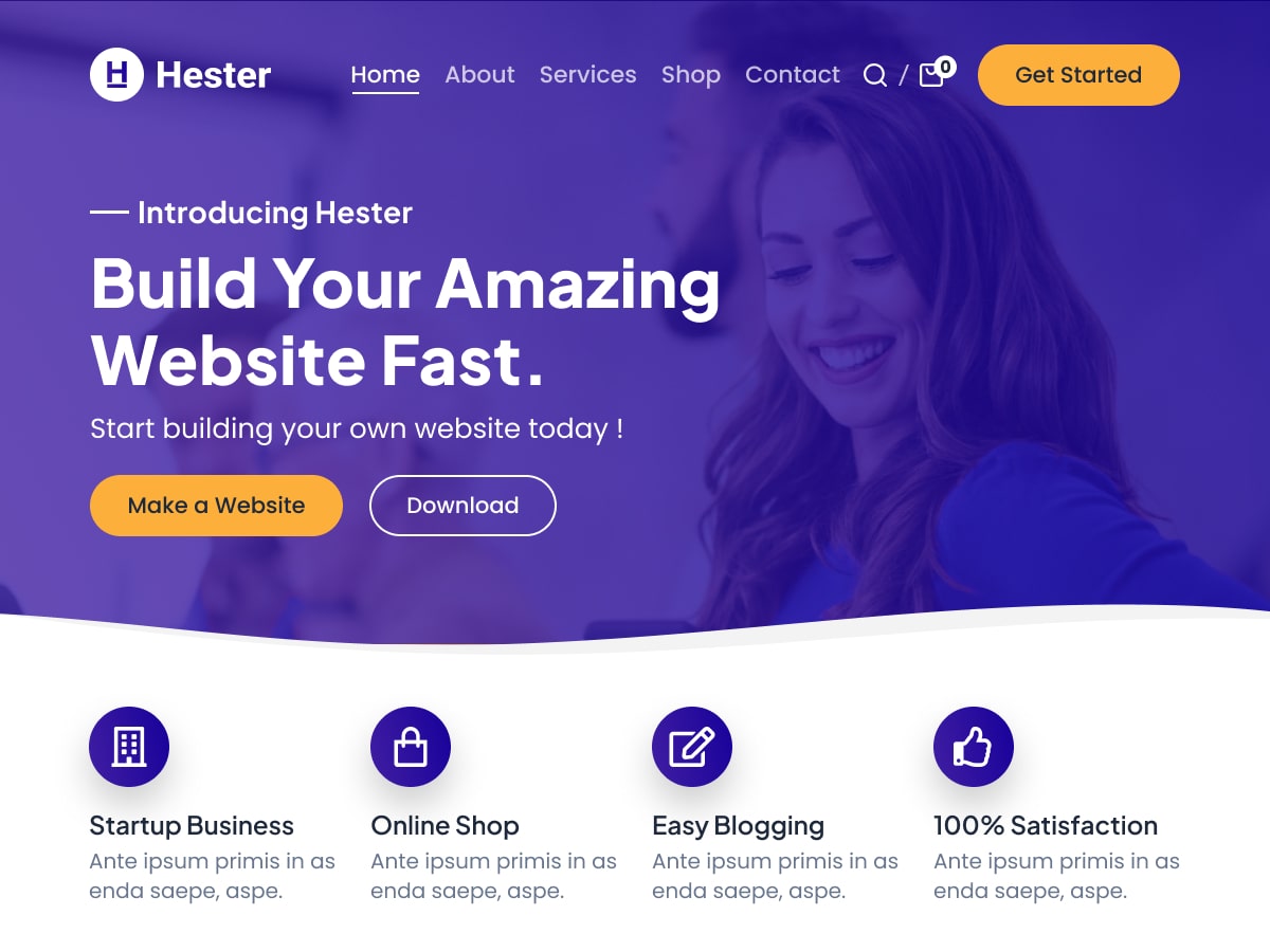 hester theme websites examples