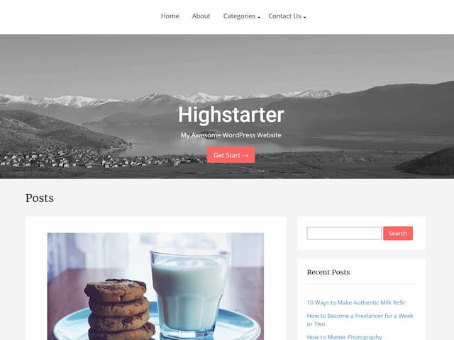 highstarter theme websites examples
