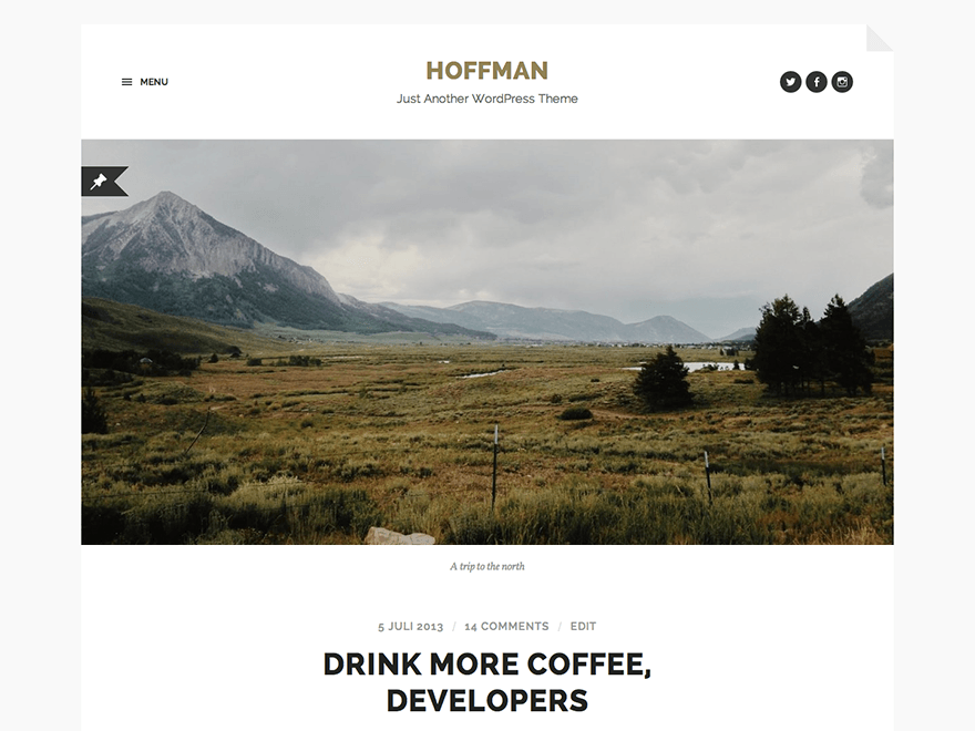 Hoffman website example screenshot