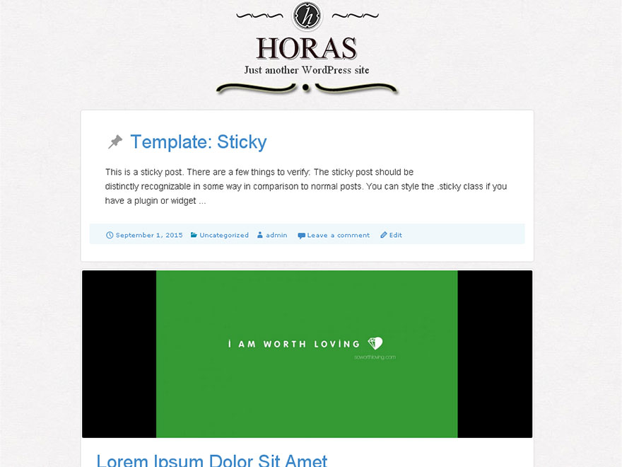 Horas theme websites examples