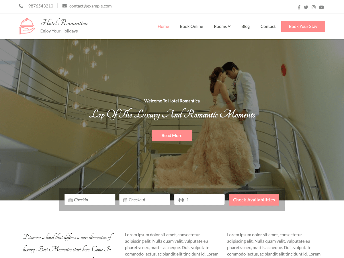 hotel-romantica WordPress theme, websites list used hotel-romantica theme hotel-romantica theme websites examples