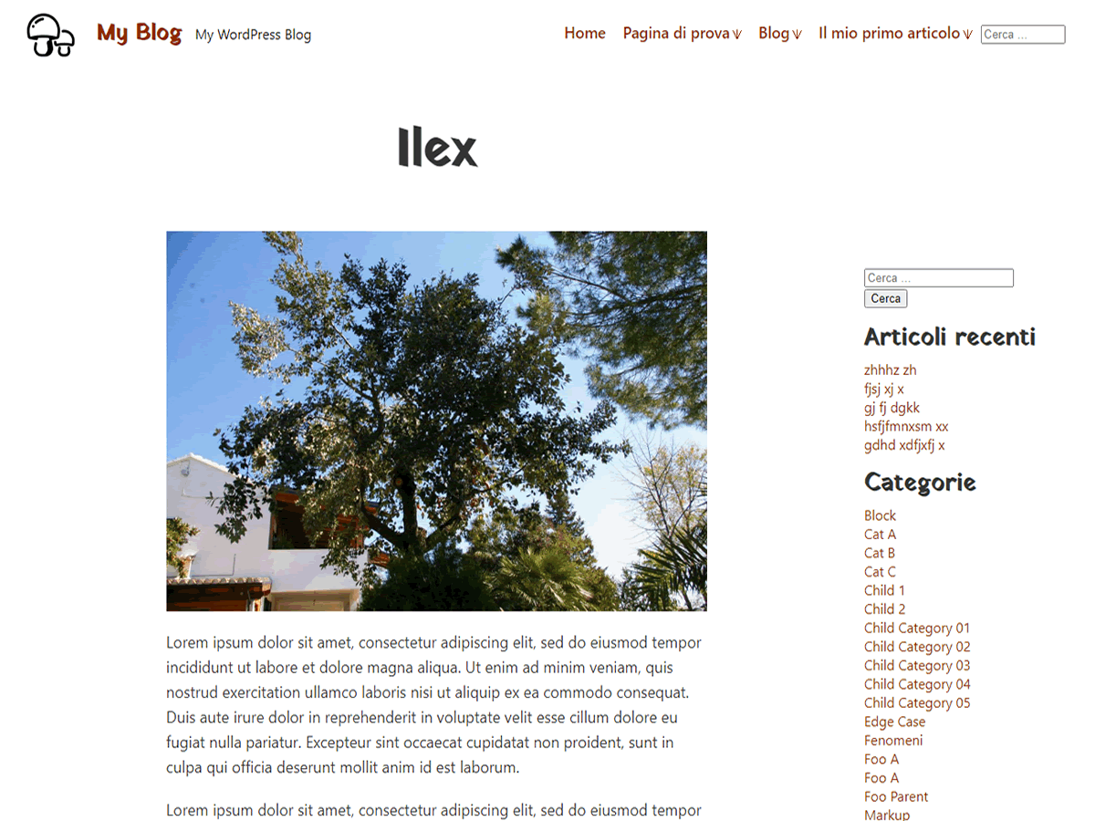 Ilex theme websites examples