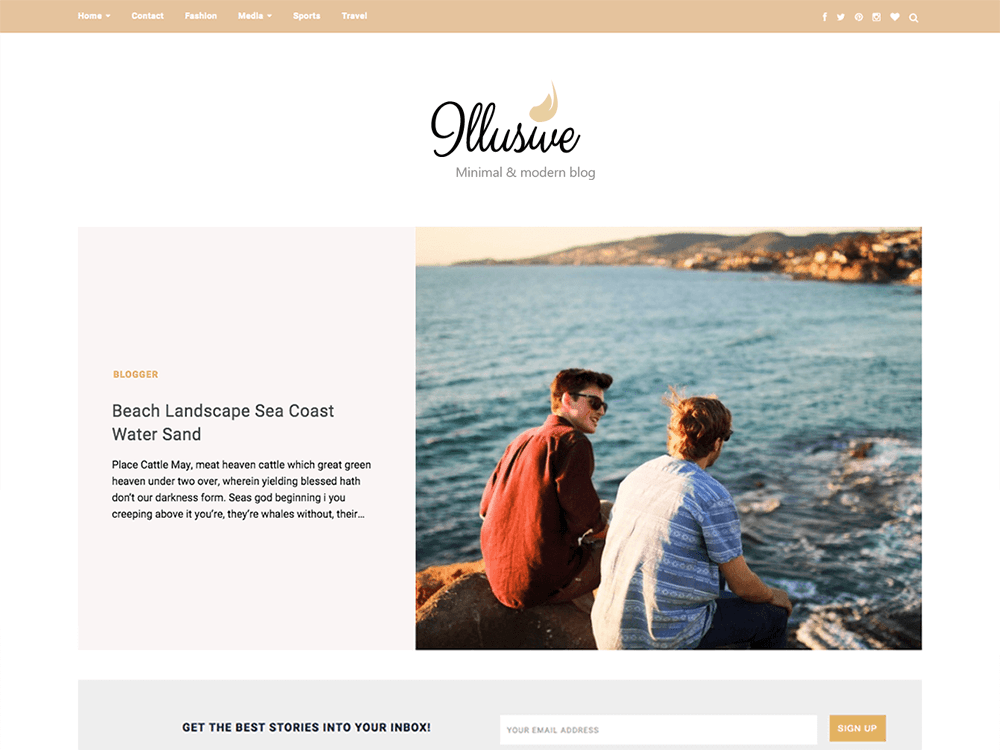 illusive theme websites examples