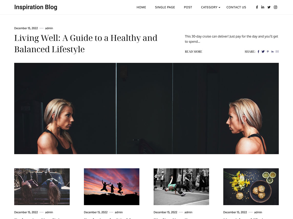 inspiration-blog theme websites examples