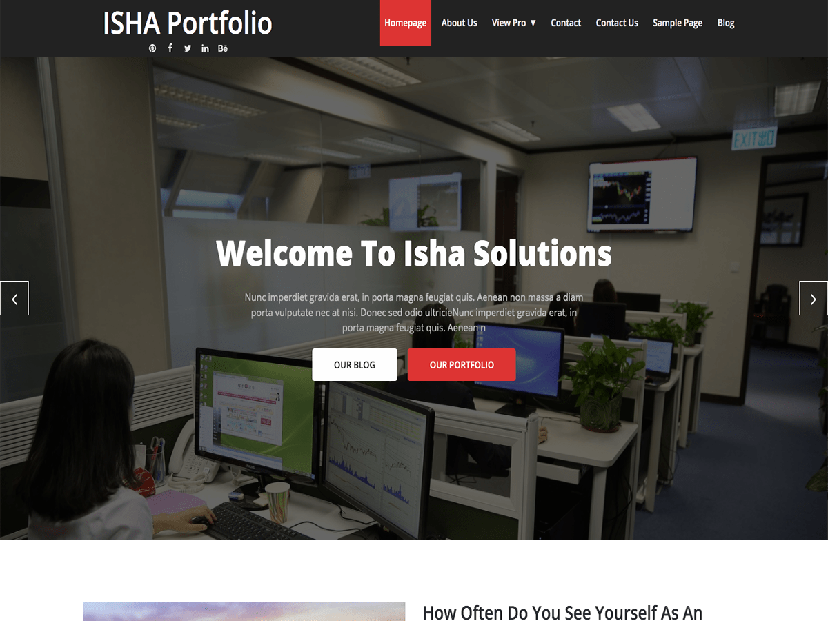 Isha theme websites examples