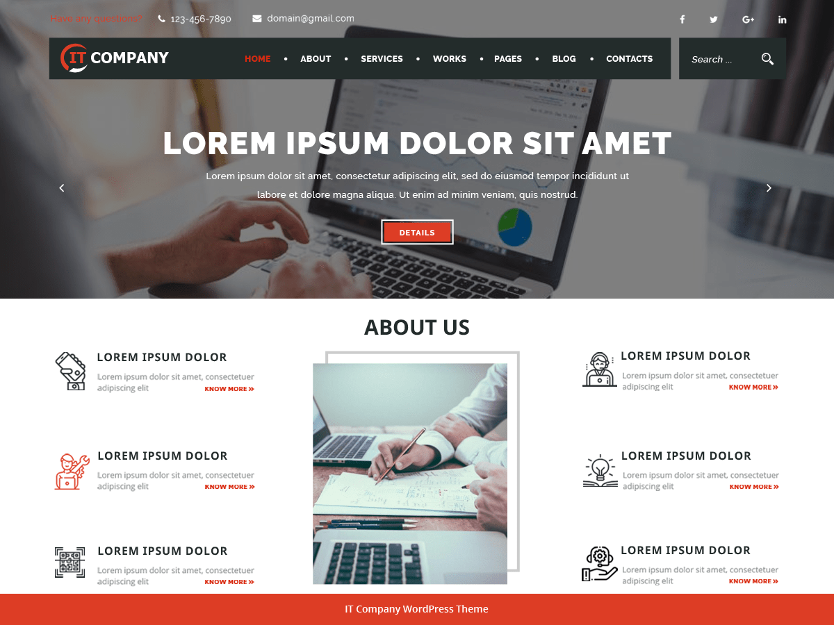 it-company theme websites examples