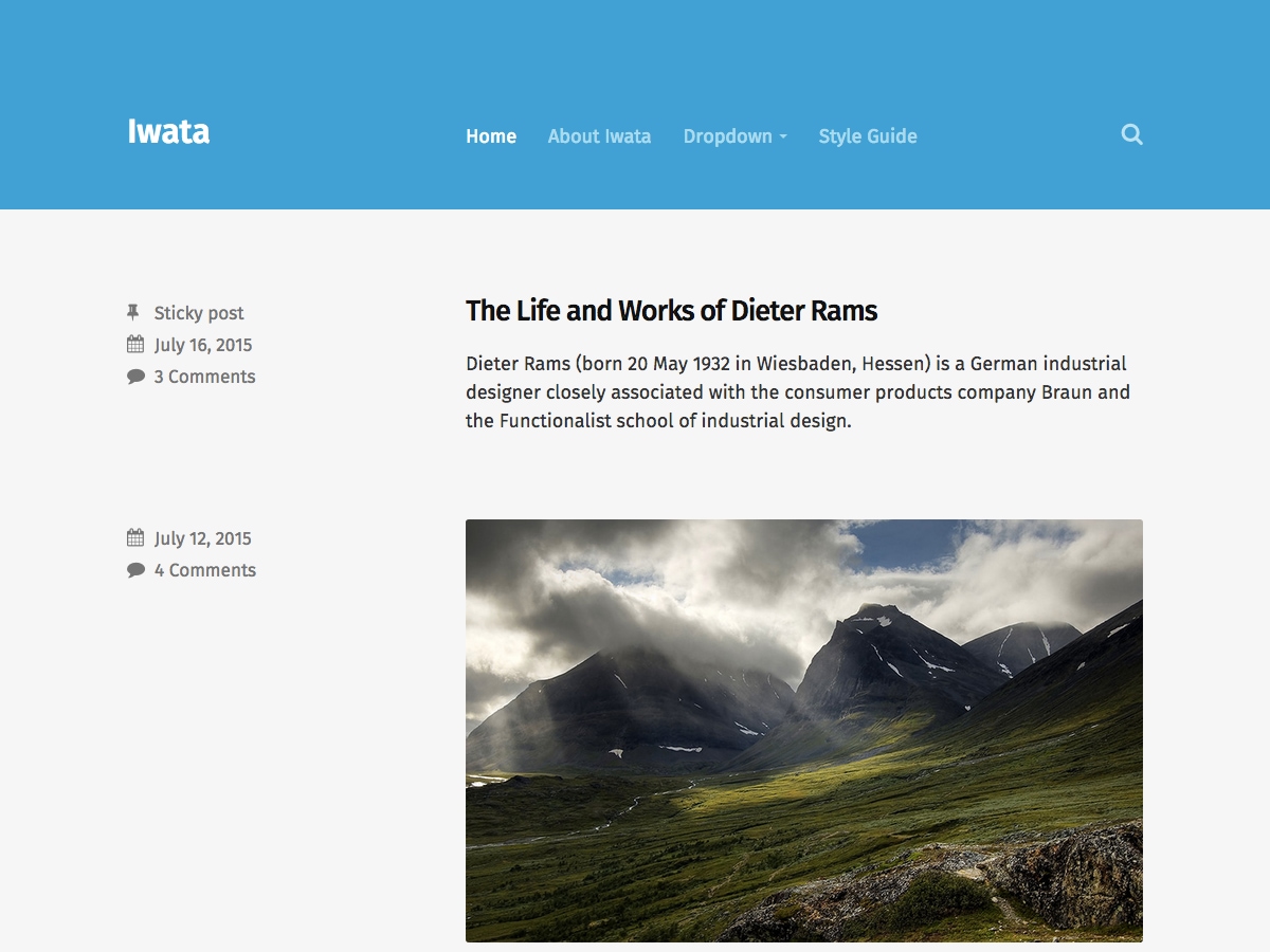 Iwata WordPress theme, websites list used Iwata theme Iwata theme websites examples