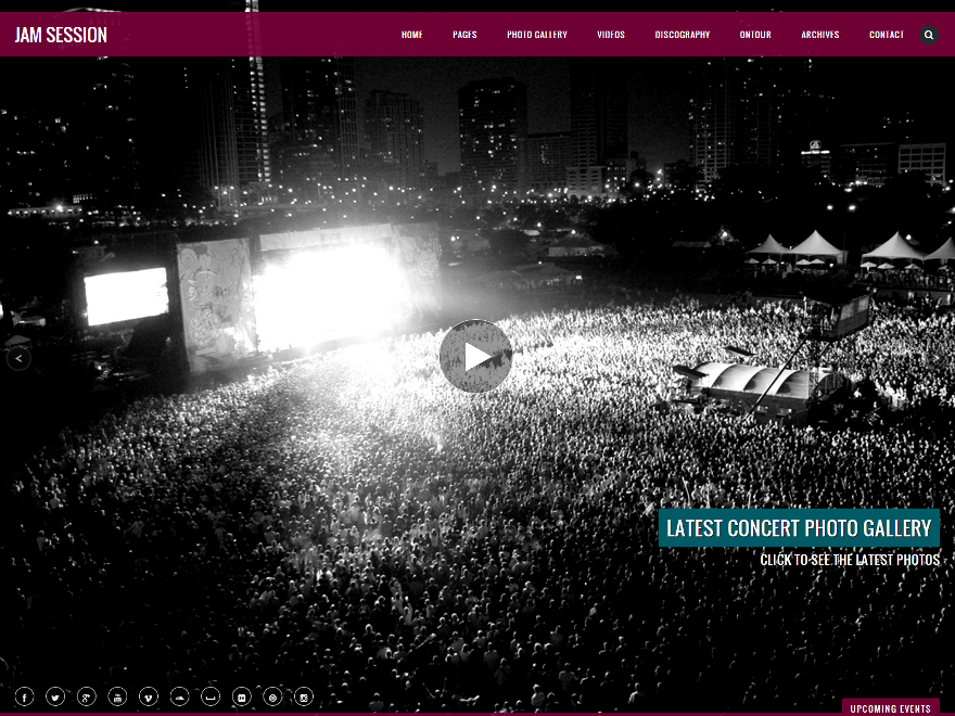 JamSession website example screenshot