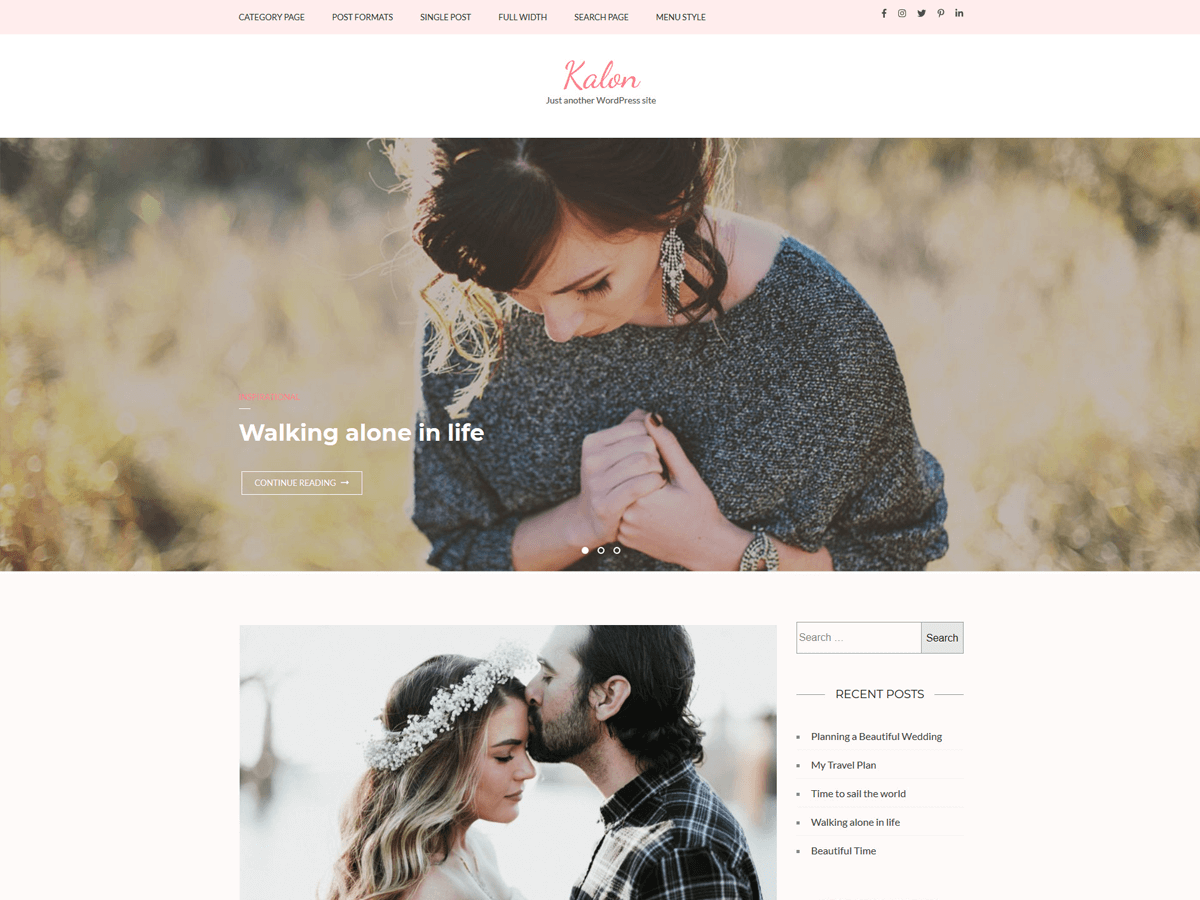 Kalon theme websites examples