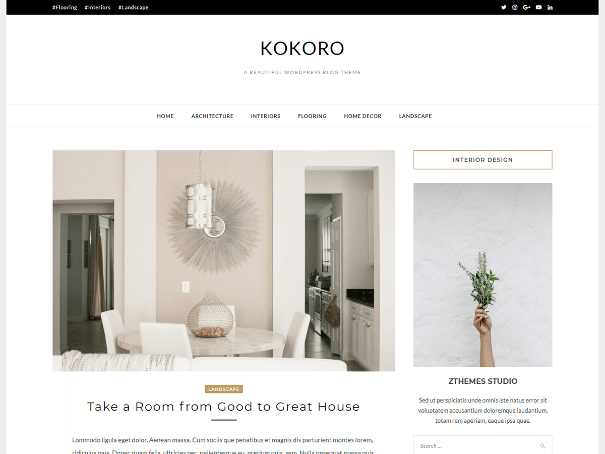 Kokoro website example screenshot