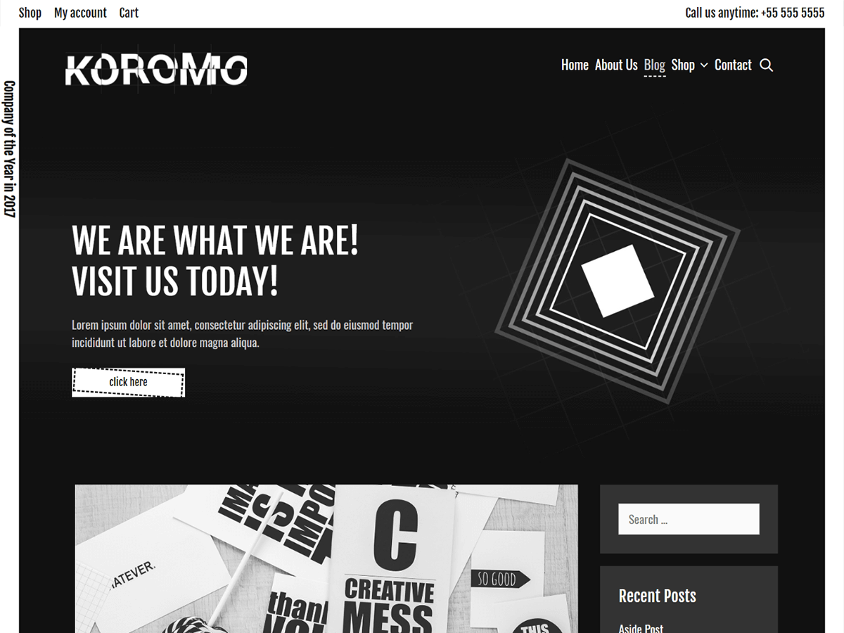 koromo theme websites examples