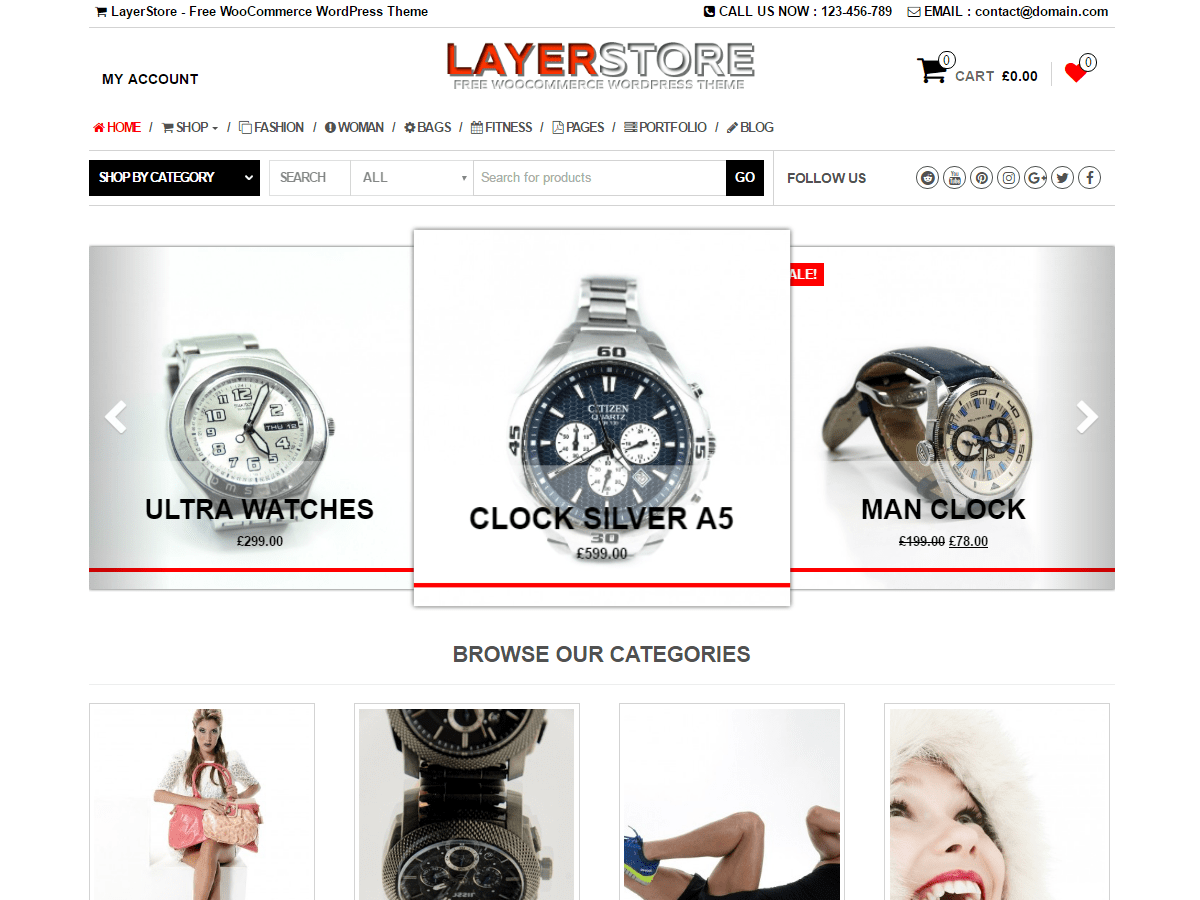 layerstore theme websites examples