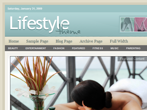 Life website example screenshot