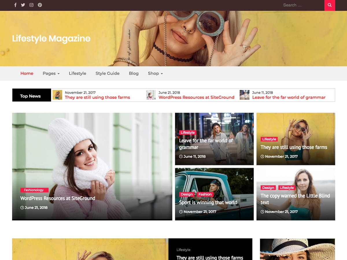 lifestyle-magazine WordPress theme, websites list used lifestyle-magazine theme lifestyle-magazine theme websites examples