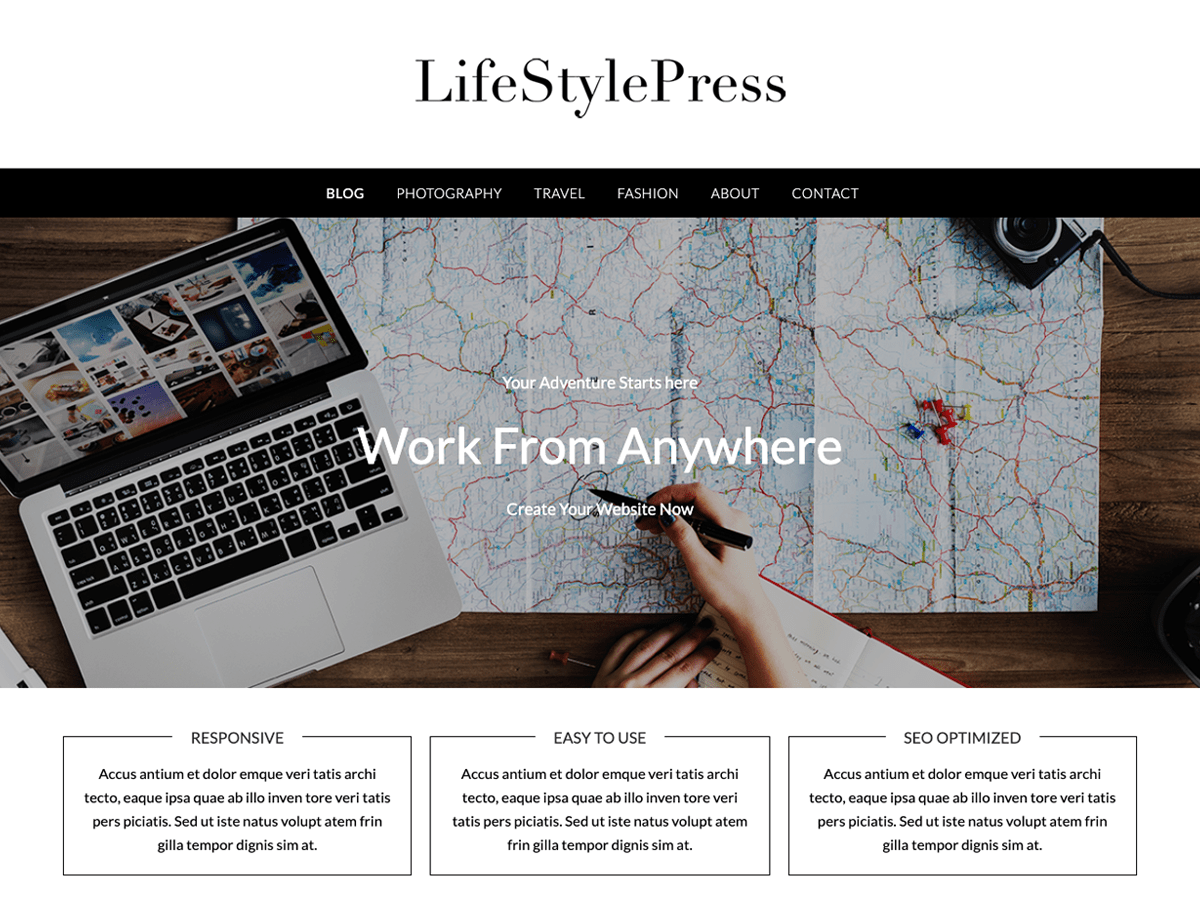 LifestylePress website example screenshot